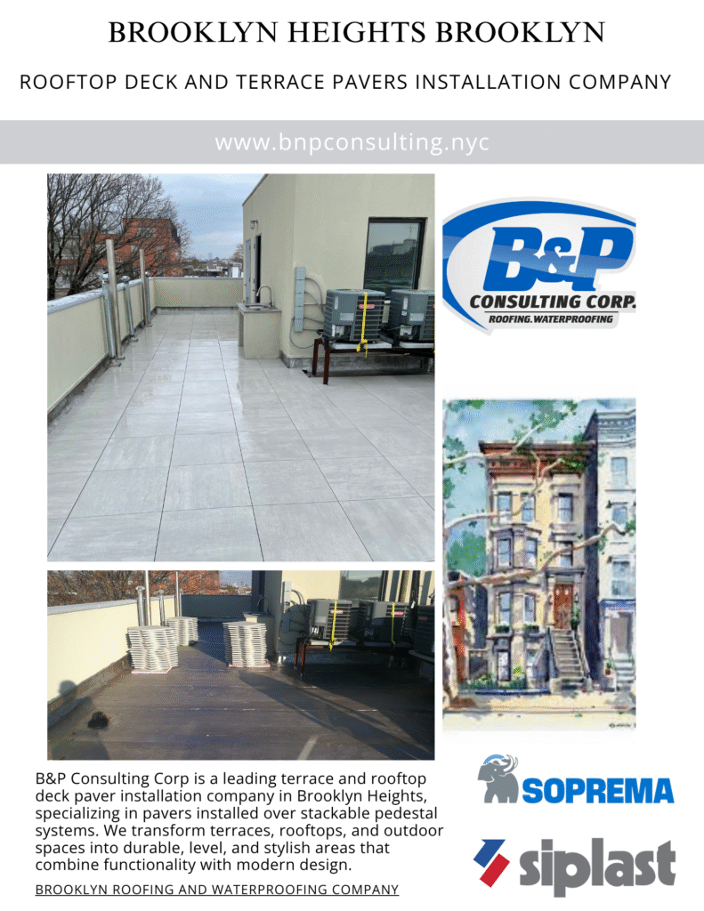 9.7 Brooklyn Heights Brooklyn Rooftop Deck and Porcelain pavers installation company